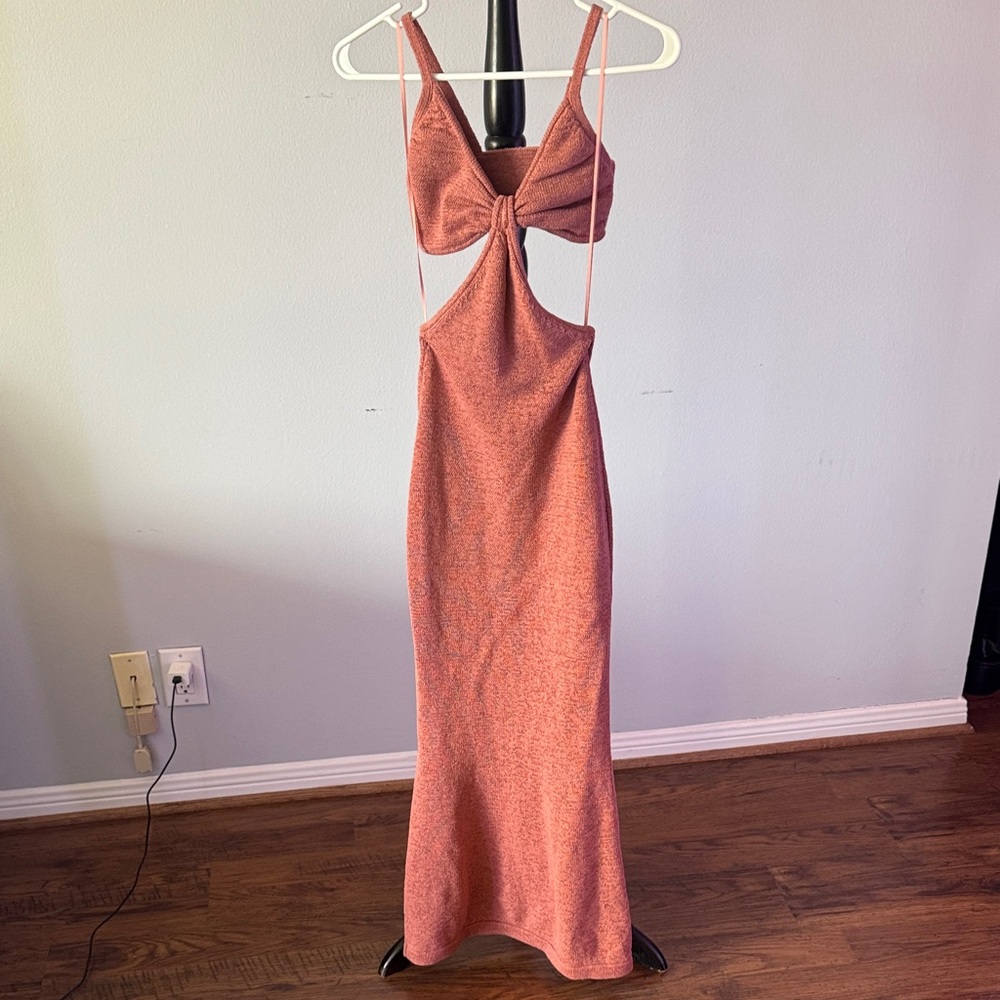 Cult Gaia Pink Backless Dress